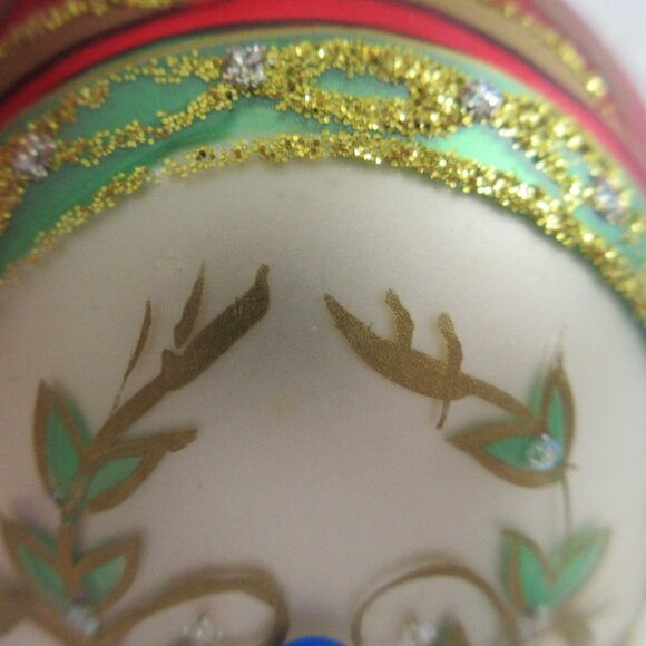 Unique Treasure Handcrafted Glass Faberge Inspired Ornament Jeweled Egg Ornament - Picture 7 of 12